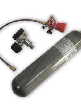 Acecare 2L CE Carbon Fiber Cylinder 4500psi Paintball Tank with big gauge valve and filling station