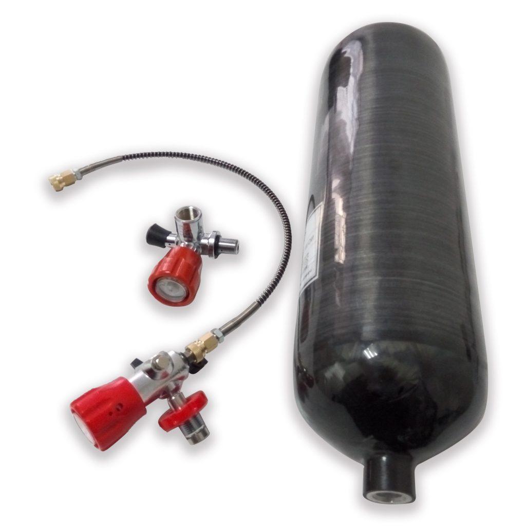 CE Approved Acecare Carbon Fiber Cylinder Charging Air Systems Paintball Empty Bottle 9L/30Mpa 