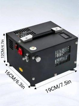 300bar Portable 12V DC Electric Mini Pcp Air Compressor 4500psi with Power Converter and Moisture Filter