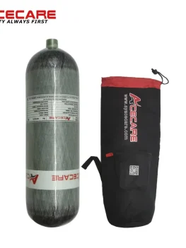 ACECARE 4500Psi 300Bar 30Mpa 6.8L Carbon Fiber Cylinder High Pressure Diving Tank HPA Air Bottle M18*1.5 with Tank Bag or Strap
