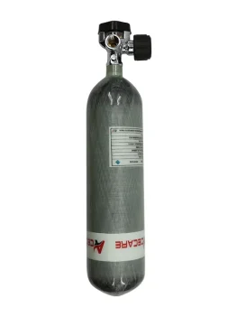 Acecare New Khaki Multipocket Cylinder Bag for 6.8L 9L 12L Carryable Backpack with Velcro and Small Light Key Chain