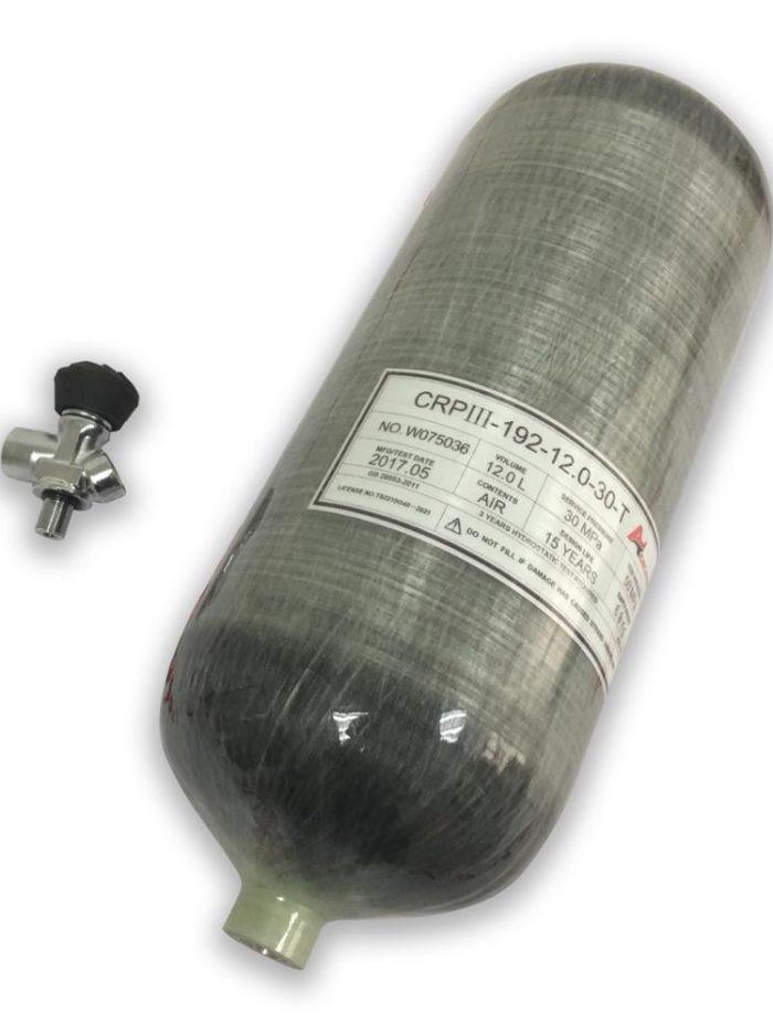 12L-30MPa Carbon Fiber Cylinder Compressed Air Tank with Valve