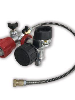 Acecare HPA Valve Black Gauge Valve with Filling Station for Paintball or PCP Filling with Compressed Air